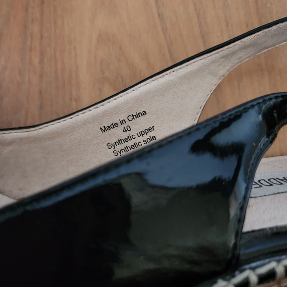 Black patent cork look wedge - Picture 4 of 4